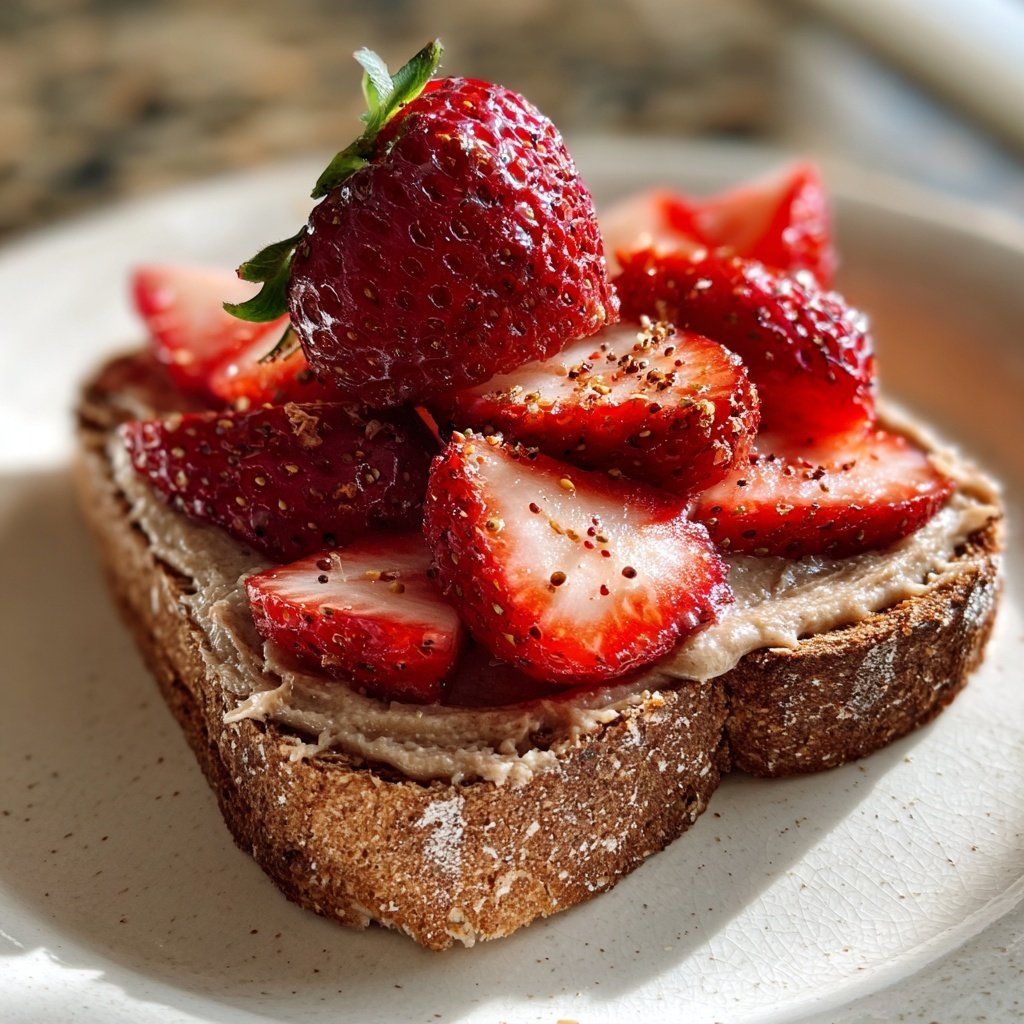 Almond Butter Strawberry Toast