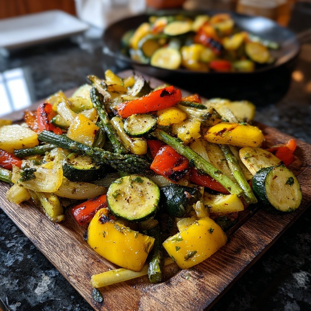 Healthy Lemon Herb Grilled Veggies