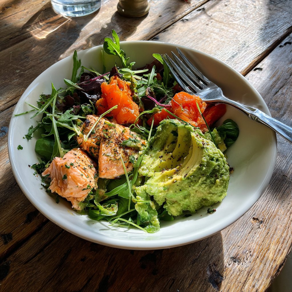 Creamy Avocado Salmon Bowl