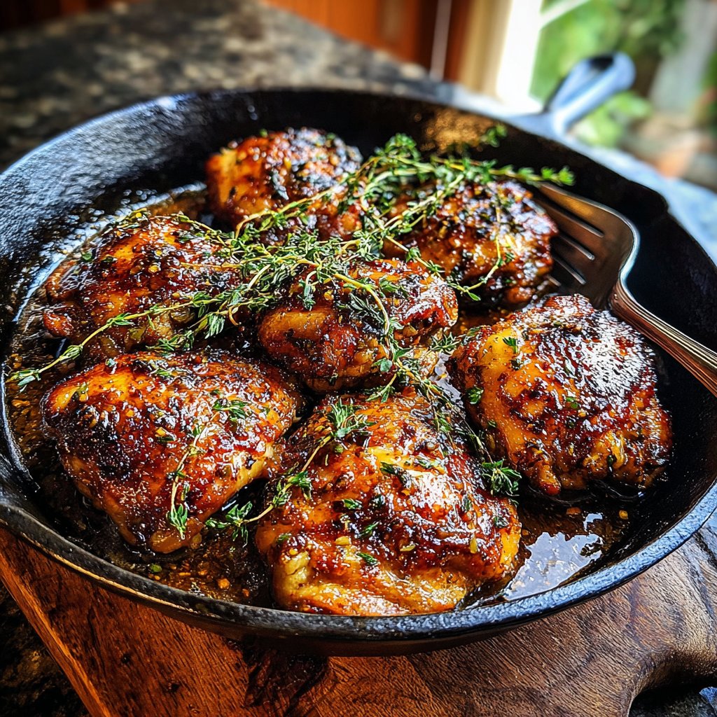 Maple Mustard Chicken Thighs