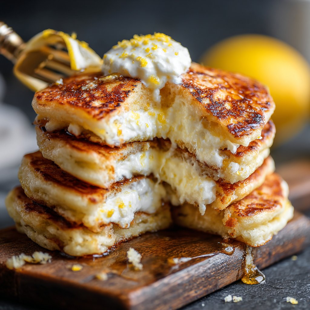 Lemon Ricotta Protein Pancakes