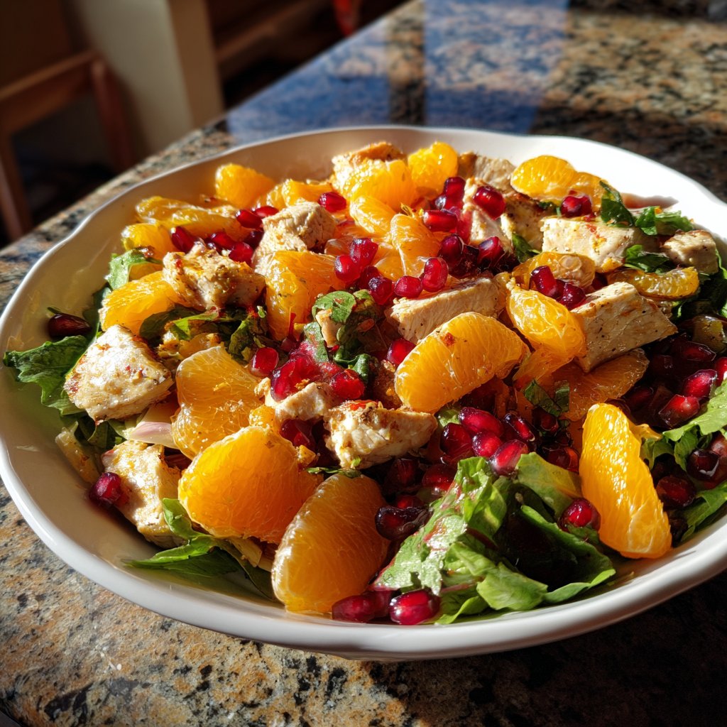 Citrus Pomegranate Chicken Salad
