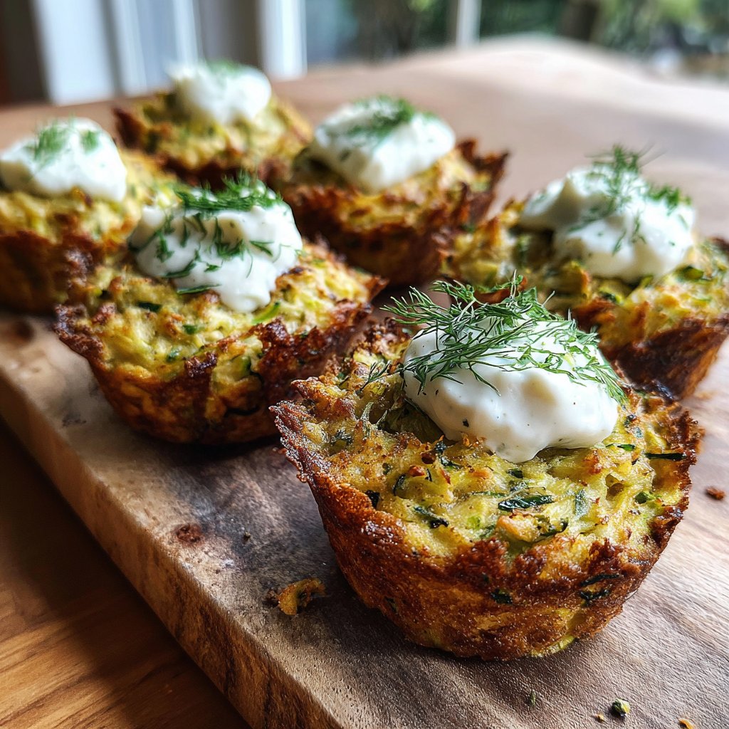 Zucchini Fritter Cupcakes Delight