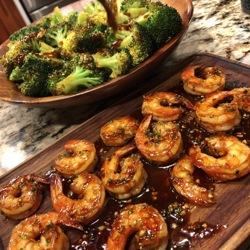 Honey Garlic Shrimp with Broccoli